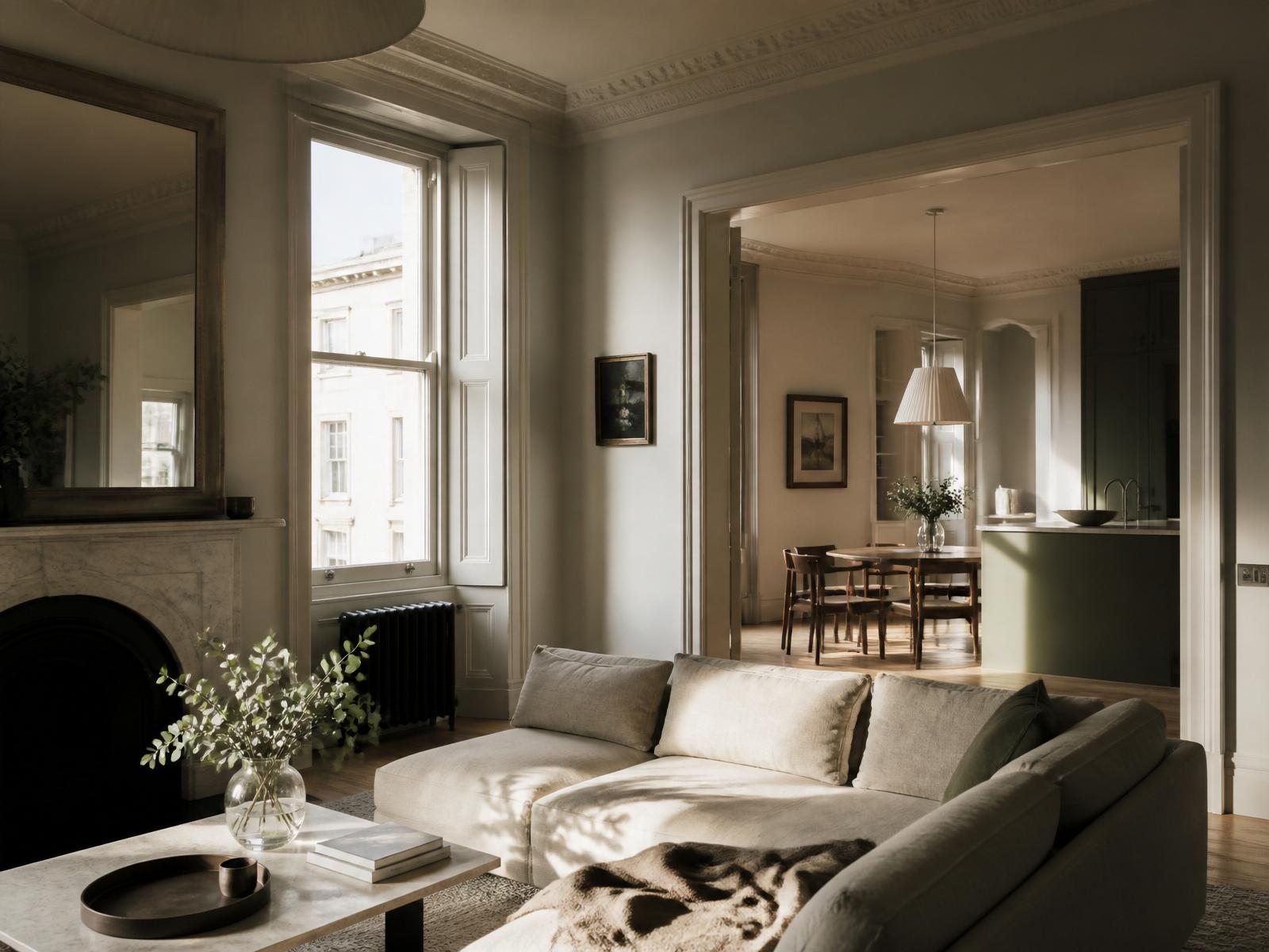 Interior of a beautifully finished London apartment ready for tenants